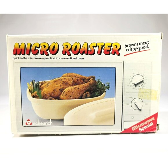 Vintage Scheurich Knuspertopf Glazed Micro Roaster Clay Baker Microwave or Oven - Picture 2 of 10